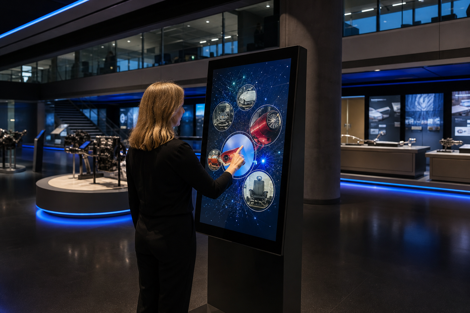Touch interactive showroom scenario