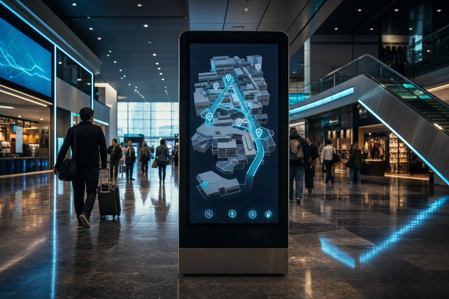 3D indoor wayfinding scenario