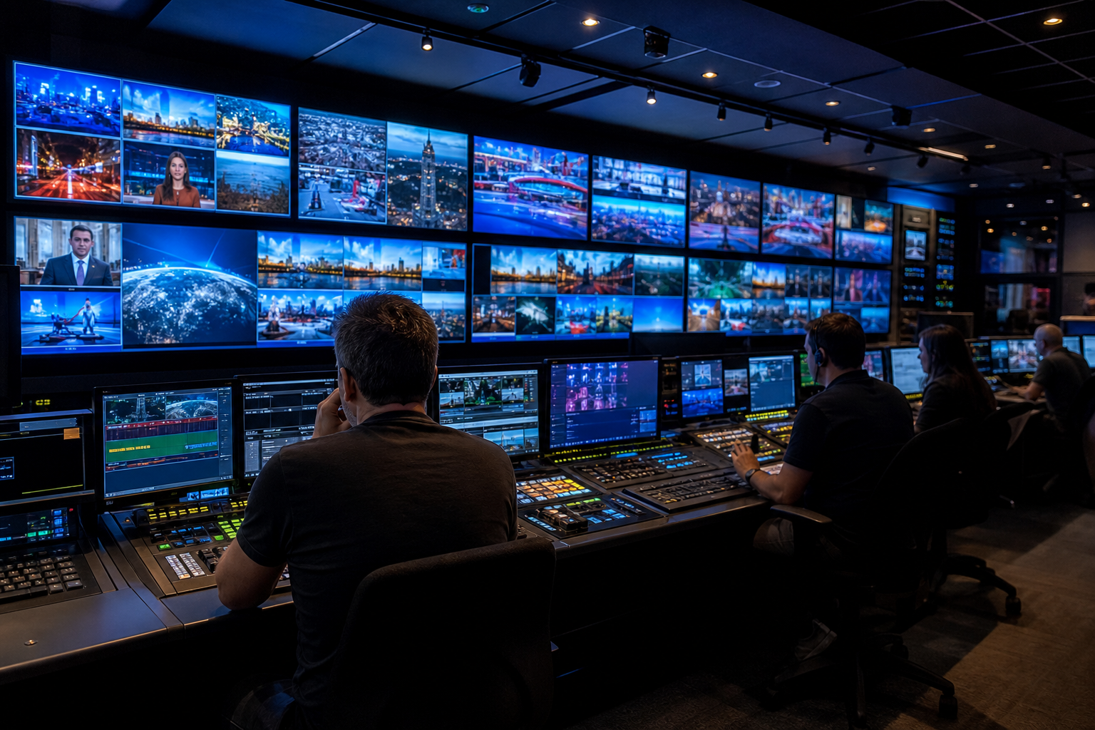 Broadcasting Studio LCD Video Wall System