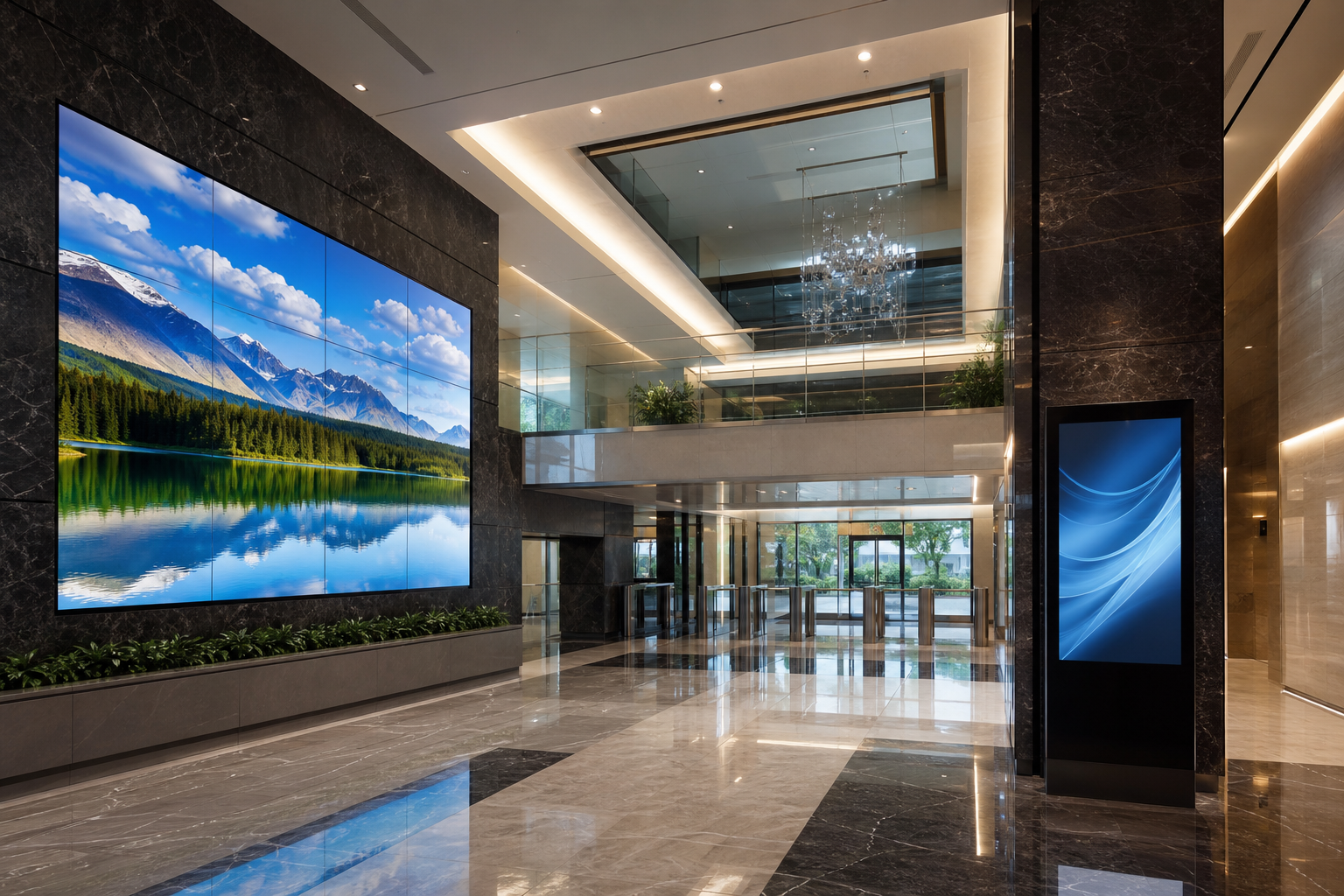 Building Lobby Information Video Wall System